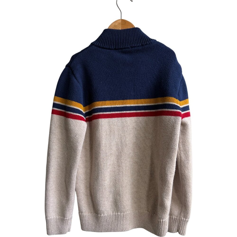 J. Crew crewcuts boys button collar cotton colorblock sweater - L (10/11) - Picture 2 of 5